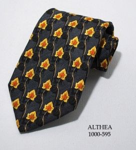  Althea Mens Tie Maple Leaves Beautiful Silk 59 Long 