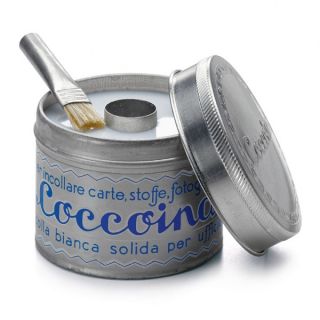 italian almond paper glue coccoina in tin with brush