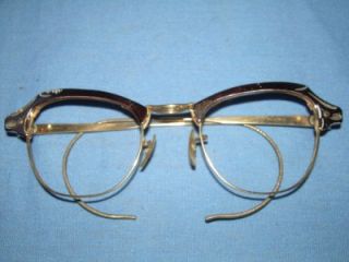 Vintage B L Eyeglasses Cateye Sunglasses 12K GF Gold Aluminum RX 