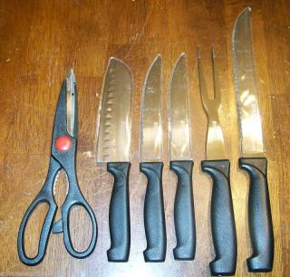 New Kitchen Knife Set 4 Scissors Small Chef Meat