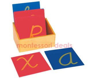 New Montessori Cursive Capital Case Sandpaper Letters