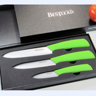 Bestlead 346 Ceramic Knife Kitchen Cutlery Knives Set with Green 