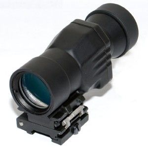 4X Magnifier Scope w Flip to Side Mount Airsoft UK Seller