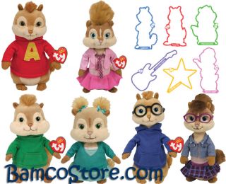 Alvin and The Chipmunks Squeakquel Ty Beanies Plush Toys