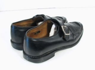 Allen Edmonds Mens Black Leather Thayer Monk Strap Loafers Dress 