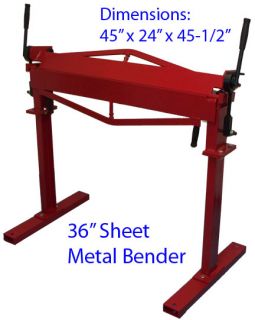 36 Brake Bender with Stand Sheet Metal Bending Plate Bender 12 Gauge 