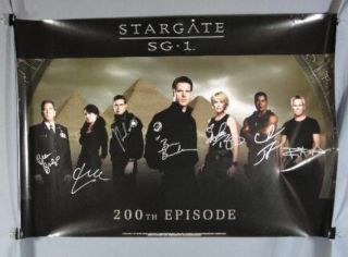 SG1 Stargate SG 1 Cast Signed 200th Episode Poster Relist