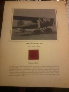 Aviation Fabric Print Amelia Earhart Lockheed Vega 5B