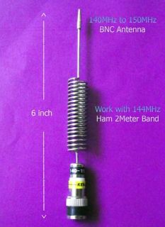144MHz Ham Amateur Radio 2 Meter Band Spring Coil BNC Flexible Antenna 