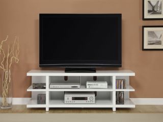 Ameriwood Altra White 60 Hollow Core TV Stand ,Weight 103.7 lbs 