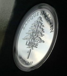 LEBANON 2012 new 1Livre Amin Maalouf silver coin 28 28g Banque Du 