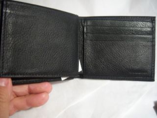 Amity Premium Slim Flipfold Genuine Leather Wallet Blk
