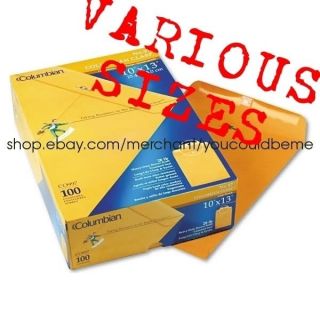 Business Envelopes Kraft Clasp Manila Shipping Catalog Yellow Brown 