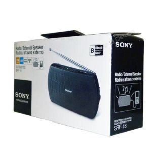 Sony Portable Am FM Radio Personal Black Stereo SRF18 Built in 