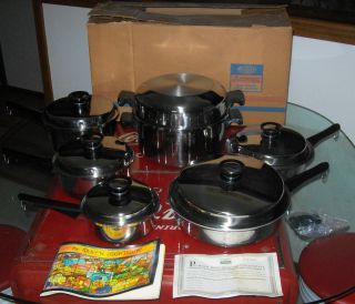 NIB Amway Queen STAINLESS STEEL COOKWARE 20 PC SET MADE IN USA