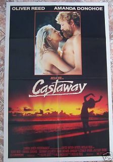 Castaway Oliver Reed Amanda Donohoe 1sh Movie Poster
