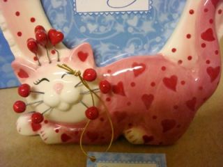 Whimsiclay Amy Lacombe Adora Fancy Felines Retired 2006 Cat Figurine 