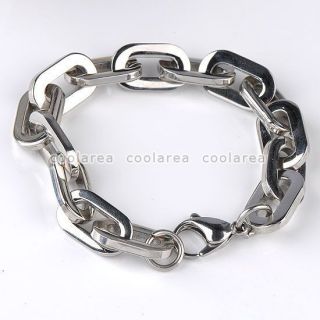 Mens Stainless Steel Anchor Link Chain Bracelet 8L Bangle Fashion 