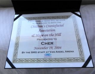   PERSONALLY OWNED THANK YOU CERTIFICATE FROM VAN ANDEL ARENA 2004