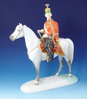 herend figurine hadik andras on horse