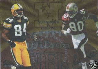 Jerry Rice Andre Rison 1997 Collectors Edge Masters Playoff Gameball 