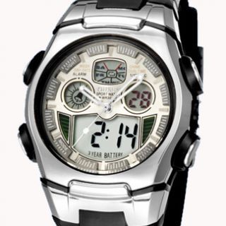   Functional Analog Digital Alarm Stop Sport Wrist Watch Gift