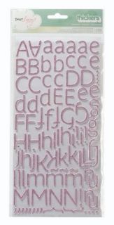 American Crafts Dear Lizzy Thickers Glitter Charmed Alphabet Stickers 