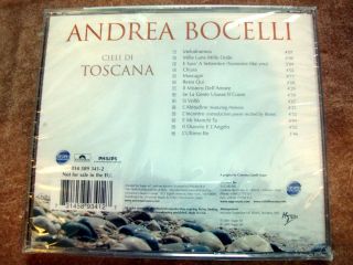 New Andrea Bocelli SEALED CD Cieli Di Toscana Tuscan Skies 2001 