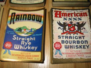 600 1930s American Liquor Co Whiskey LABELS   Pint/Qt