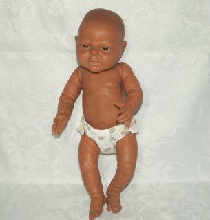 Berjusa 17 ANATOMICALLY CORRECT AFRICAN AMERICAN NEWBORN BOY BABY DOLL 