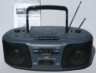    Stereo BASS BOOST Boombox CD PLAYER AM FM Radio Cassette Recorder
