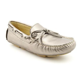 Amiana 15 A0460 Youth Kids Girls Size 2 Silver Regular Suede Moccasins 