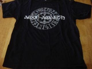 Amon Amarth Death Metal Hammer Logo Black T Shirt Norse Mythology Thor 