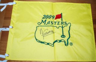 Angel Cabrera Signed 2009 Masters Pin Flag