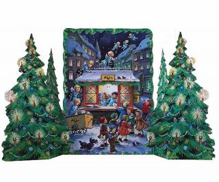 Advent Calendar Made In Germany 3D Angel Post Office Freestanding