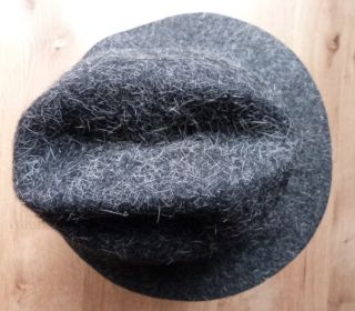   Womens Fedora Hat Wool Felt Angora Sz s 6 7 8 Charcoal Gray