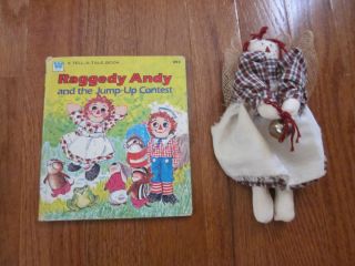   Raggedy Ann and Andy Book and Primitive Raggedy Ann Angel Doll
