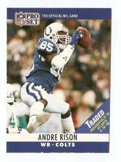1990 Andre Rison Pro Set Traded Football Trading Card 134C