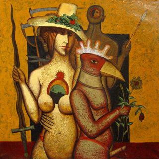 Dream of The Fallen Woman Oil Canvas Andrei Gennadiev