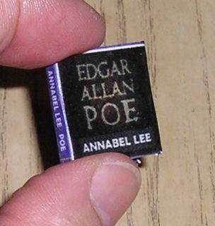 Dollhouse Miniature Book Annabel Lee by Edgar Allan Poe 11 Pages 