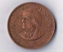 Vintage Andrew Johnson Presidential Token Coin ONLY 3 OF THESE ON  