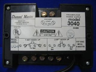   Master Model 3040 Antenna Preamplifier Power Supply Preamp