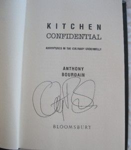 autographed kitchen confidential anthony bourdain hc search
