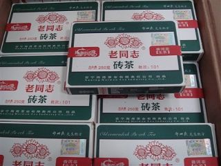 2010yr Yunnan Anning Haiwan Laotongzhi 9968 PUER Tea 250g Brick Raw 