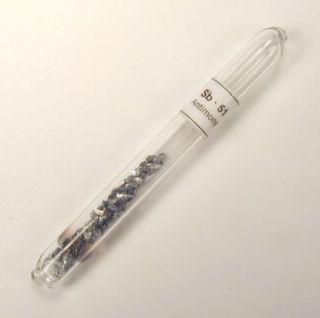 Antimony Metal Vacuum SEALED Glass Ampoule