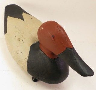  DEMPSEY Drake Canvasback Wood Duck Decoy; Antioch, CA; SIGNED BY JACK