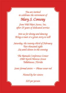   Personalized 40th Wedding Anniversary Party Invitations AP 003