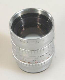ANGENIEUX 75MM 3 INCH 2.5 C MOUNT TYPE P3 MICRO 4/3RDS LENS. LENS HAS 