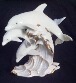 Lenox Dolphins Between Sky and Sea Porcelain Figurine