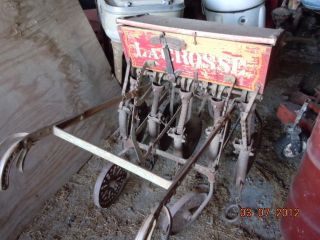 Antique Lacrosse Horse Drawn Grain Seed Planter Drill
